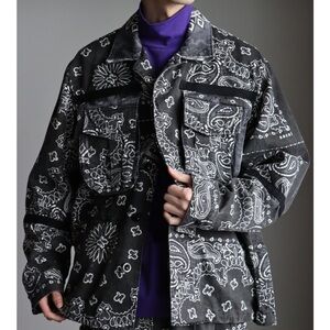 Sacai Black and White Paisley Jacket